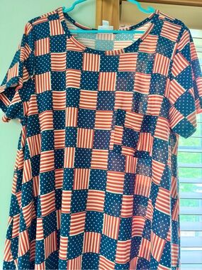 LuLaRoe XL Americana flag hi-low dress 🇺🇸